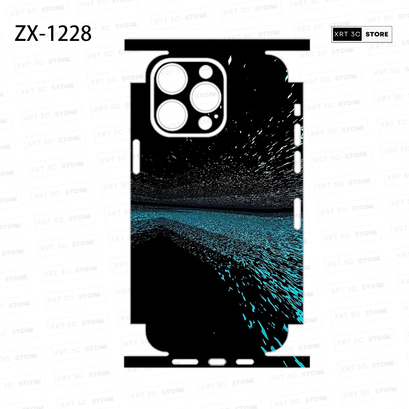 Colorful Skin Sticker for iPhone16 15 Pro Max 14 13 12 Phone Sticker Back Film Side Frame Protector (Not Phone Case)