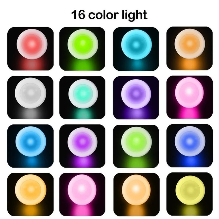 Lampe LED RGB à piles de haute qualité, variateur de couleur, éclairage de comptoir de cuisine, télécommande, veilleuse