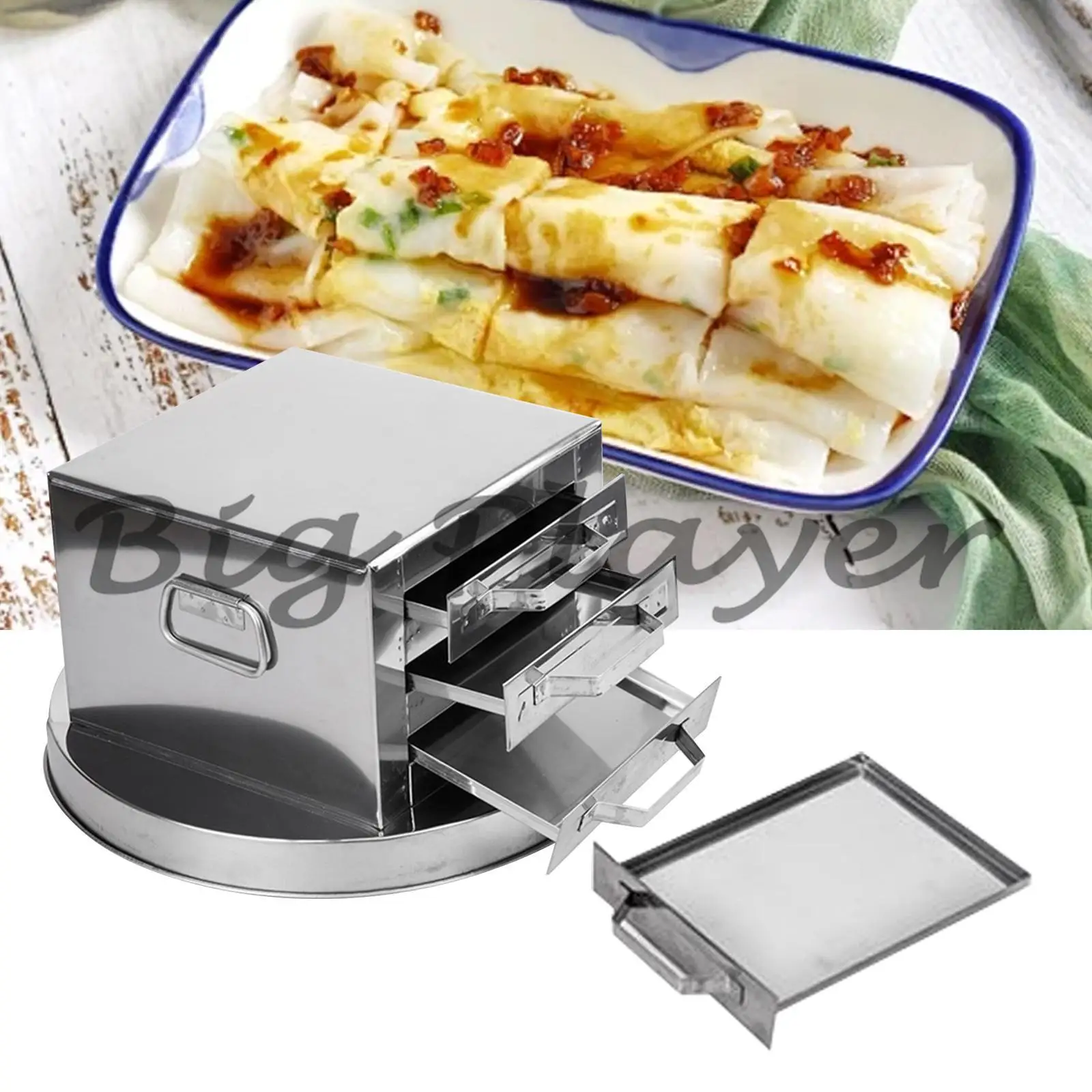 

Rice Roll Steamer Cookware Drawer Steaming Machine for Home Use Kitchen Accs