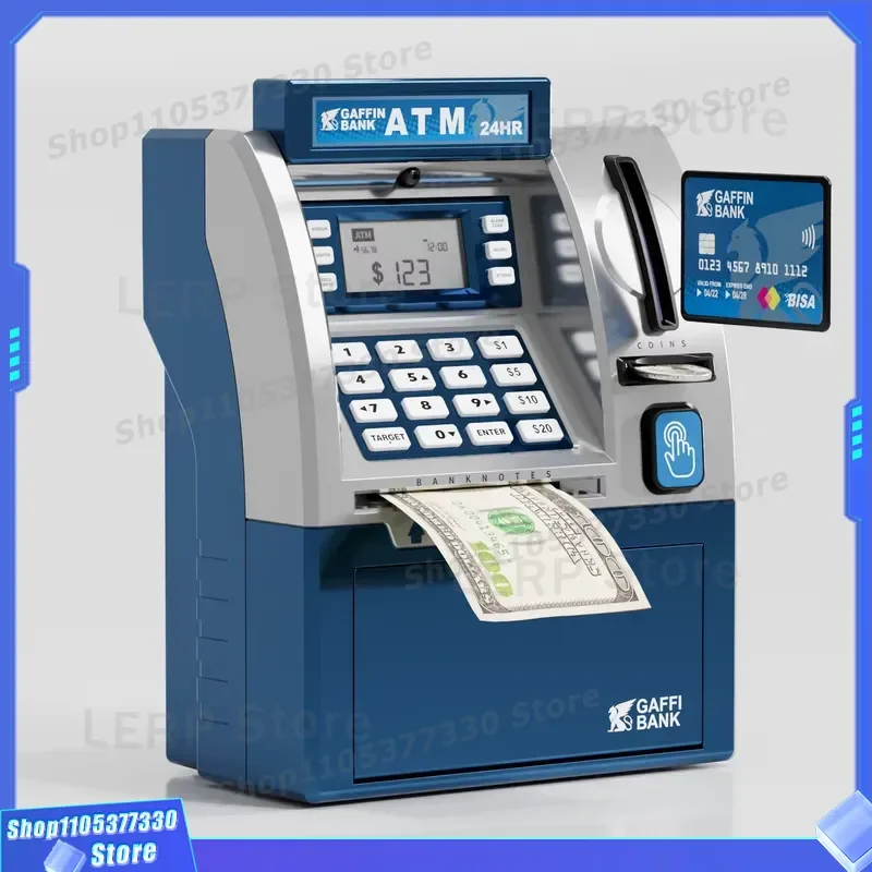 Electric Mini ATM Bank Toy For Kids Simulation Piggy Bank Multi Functional Savings Money Box Children Educational Gift - view 6