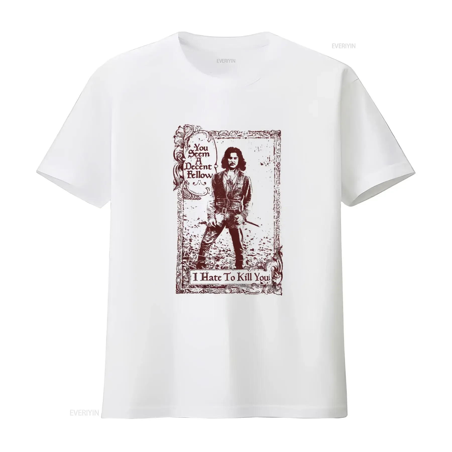 New The Big Princess Bride Adult T Shirt You Seem A Decent Fellow I Hate To Kill Design vintage Washed Slightly