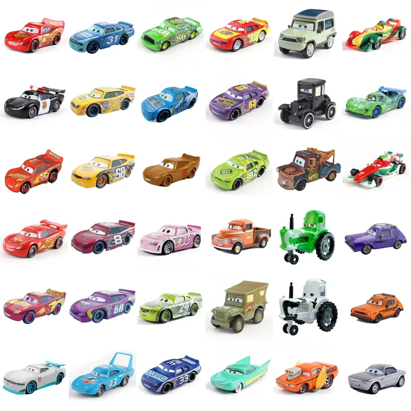 Disney Cars Pixar Car 2 3 Lightning McQueen Sally Luigi, литой под давлением металлический сплав, коллекция для мальчиков, мини-гоночный диноко, детские игрушки в подарок