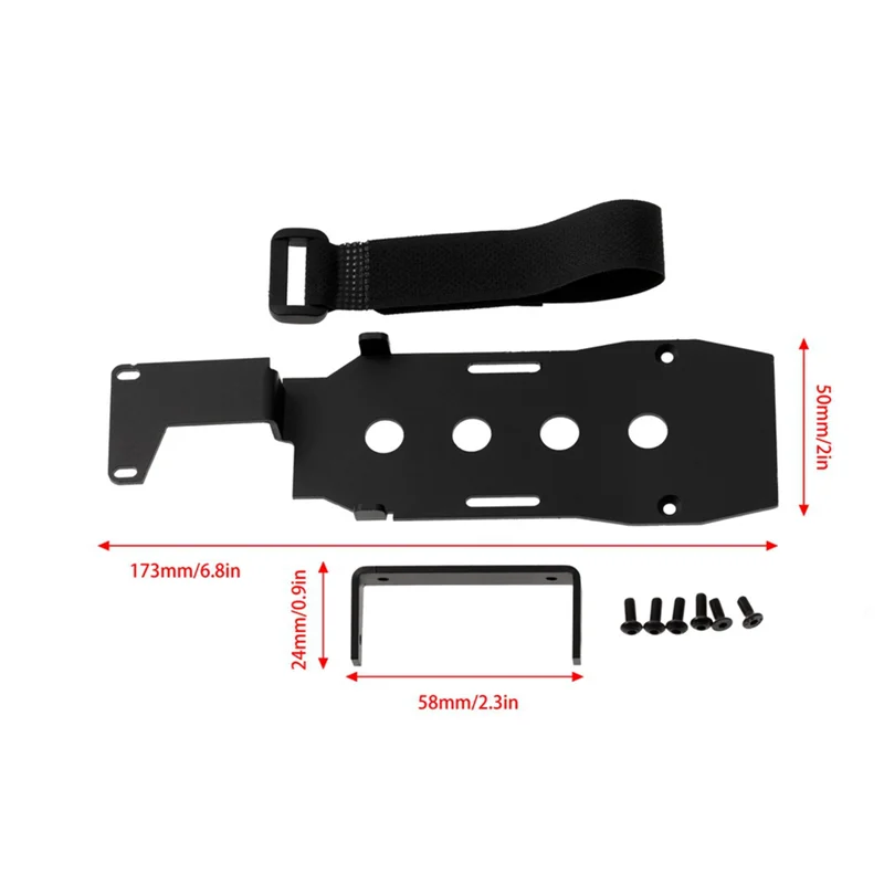 DELAM-ถาดแบตเตอรี่โลหะแผ่นยึดสำหรับ 1/10 RC Rock Crawler TRX-4 TRX4 อะไหล่อัพเกรด