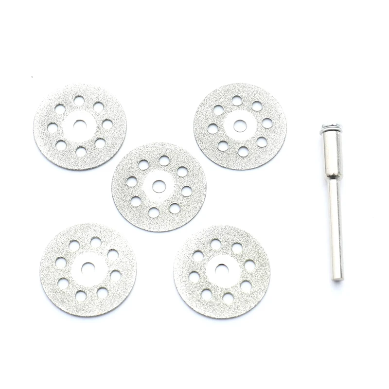 Dischi da taglio diamantati Set di lame per sega in metallo Mini lama per sega circolare HSS per utensili rotanti Ruote da taglio in resina Diamante 22mm