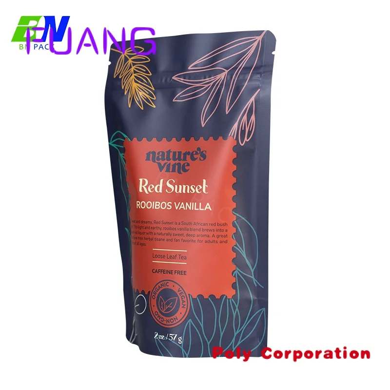 Custom  Custom Printing Aluminum Foil Stand Up Pouch Matcha Green Tea Powder Packing Bags