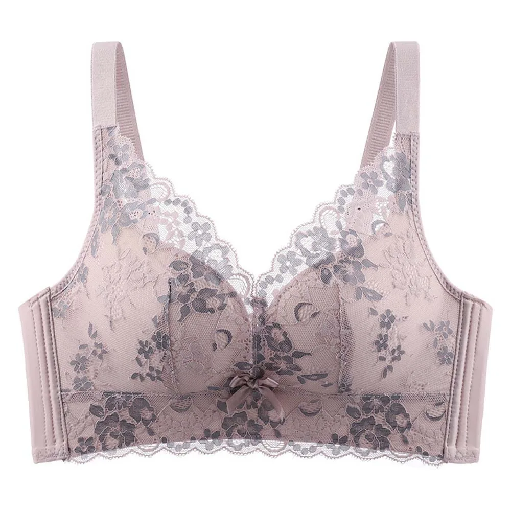 Бесшовный кружевной бесшовный бюстгальтер для девочек с красивой спиной, противоударный беспроводной бюстгальтер с глубоким V-образным вырезом, кружевные цветы, без следов, нижнее белье пуш-ап для путешествий