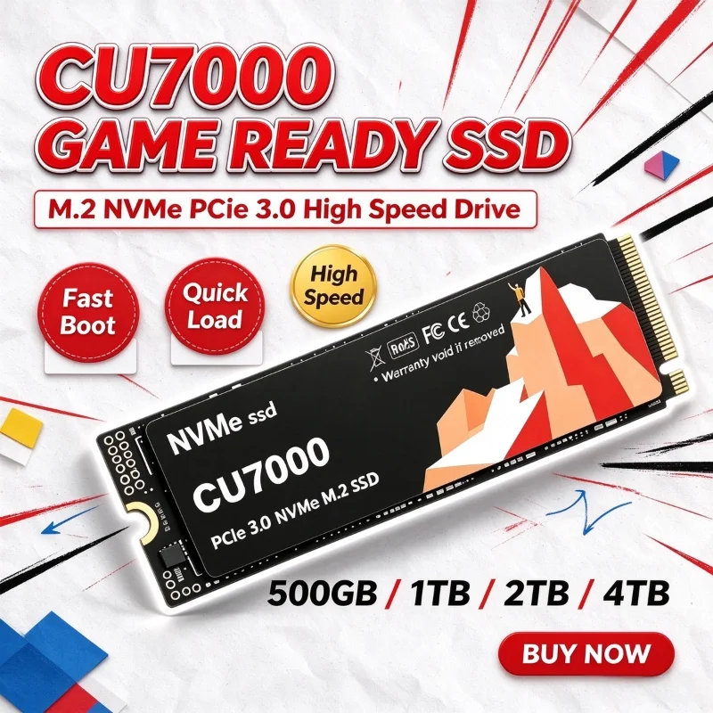 High Performance CU7000 M.2 NVMe PCIe 3.0 SSD Internal Solid State Drive Gaming Hard Drive for PC Laptop