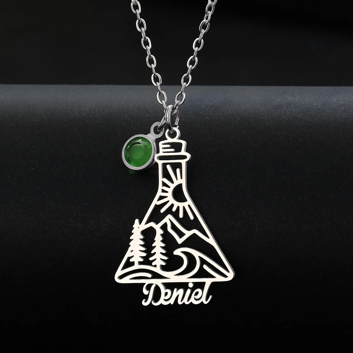 

Todorova индивидуальное имя из нержавеющей стали, полая бутылка с реагентом, кулон, ожерелье, женское и мужское модное модное ожерелье с подвеской