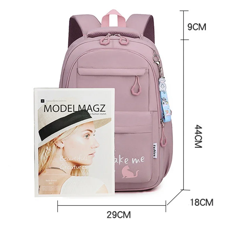 2024 Backpack Cute Backpacks Waterproof Youth College Student Travel Knapsack Simple Versatile Women\'s Travel Back Dropshiping