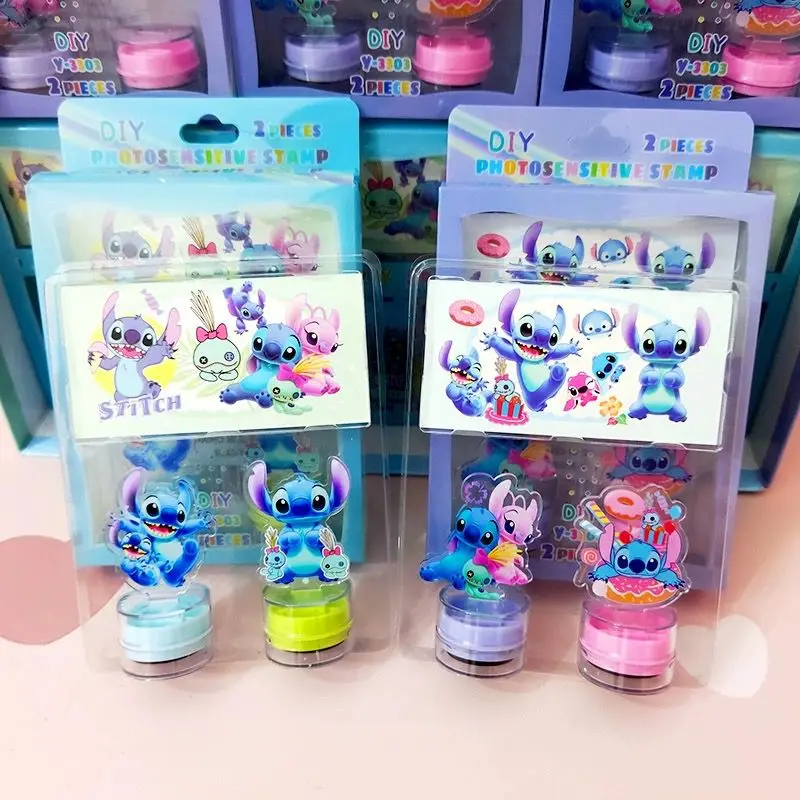 Cute Stitch Acrylic Stamp Set 2pcs Disney Lilo Stitch Clear Stamps For Scrapbooking Journaling Kids Gifts School Rewards