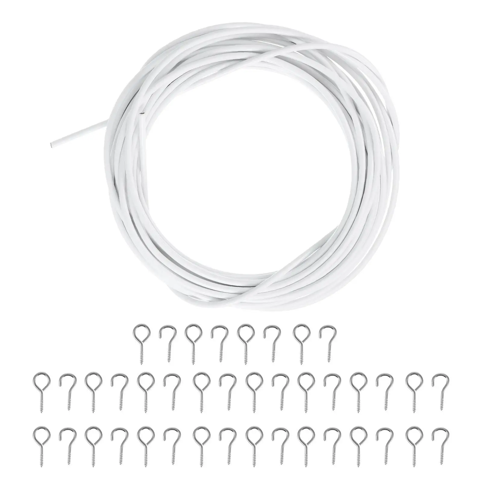 

Curtain Rope White PVC Steel Hotel Living Room Bedroom Bathroom Hanging Curtain Cord Cord Wire Decor Hardware