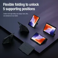 NILLKIN For Xiaomi Mi Pad 7 Pro Case Bumper Flip Leather Pro Camera Slide Multi-angle Folding Protect Case for Xiaomi Pad 7