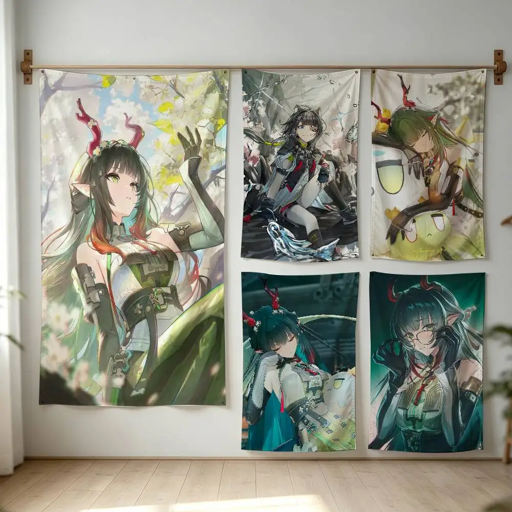 Zhuang Fangyi A-Arknights E-Endfield Flag Digital Printing Banner for Garage Wall Out Door Decoration