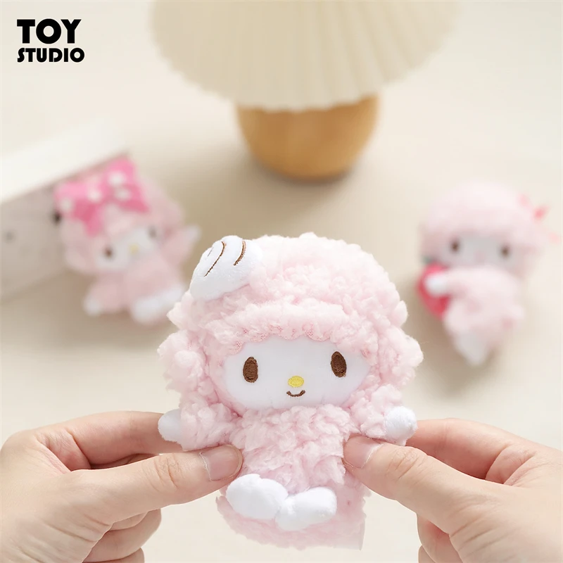 Echte Sanrio Anime Kawaii Piano Sleutelhanger Knuffels Lam Pop Hanger Kussen Ornamenten Sleutelhanger Verjaardag Kerstcadeau