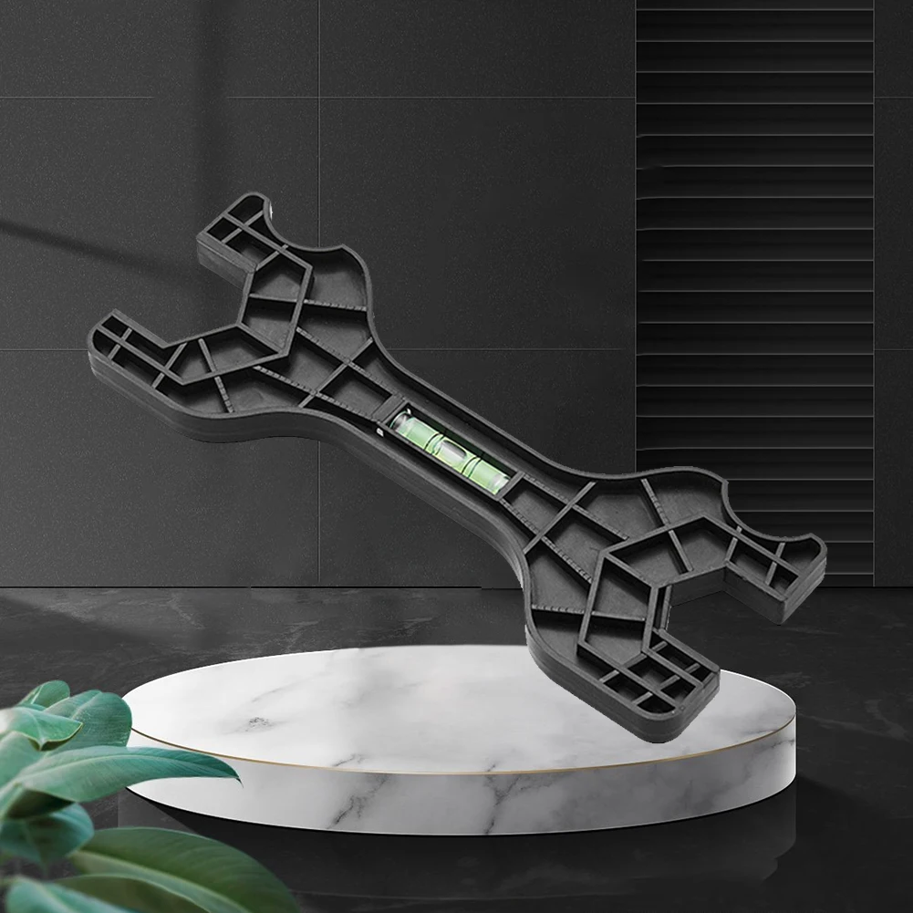 Dual Headed Wrench with Bubble Level Bathroom Wrench Multifunctional Faucet Installation Wrench Kitchen/Bathroom/Toilet/Home Use