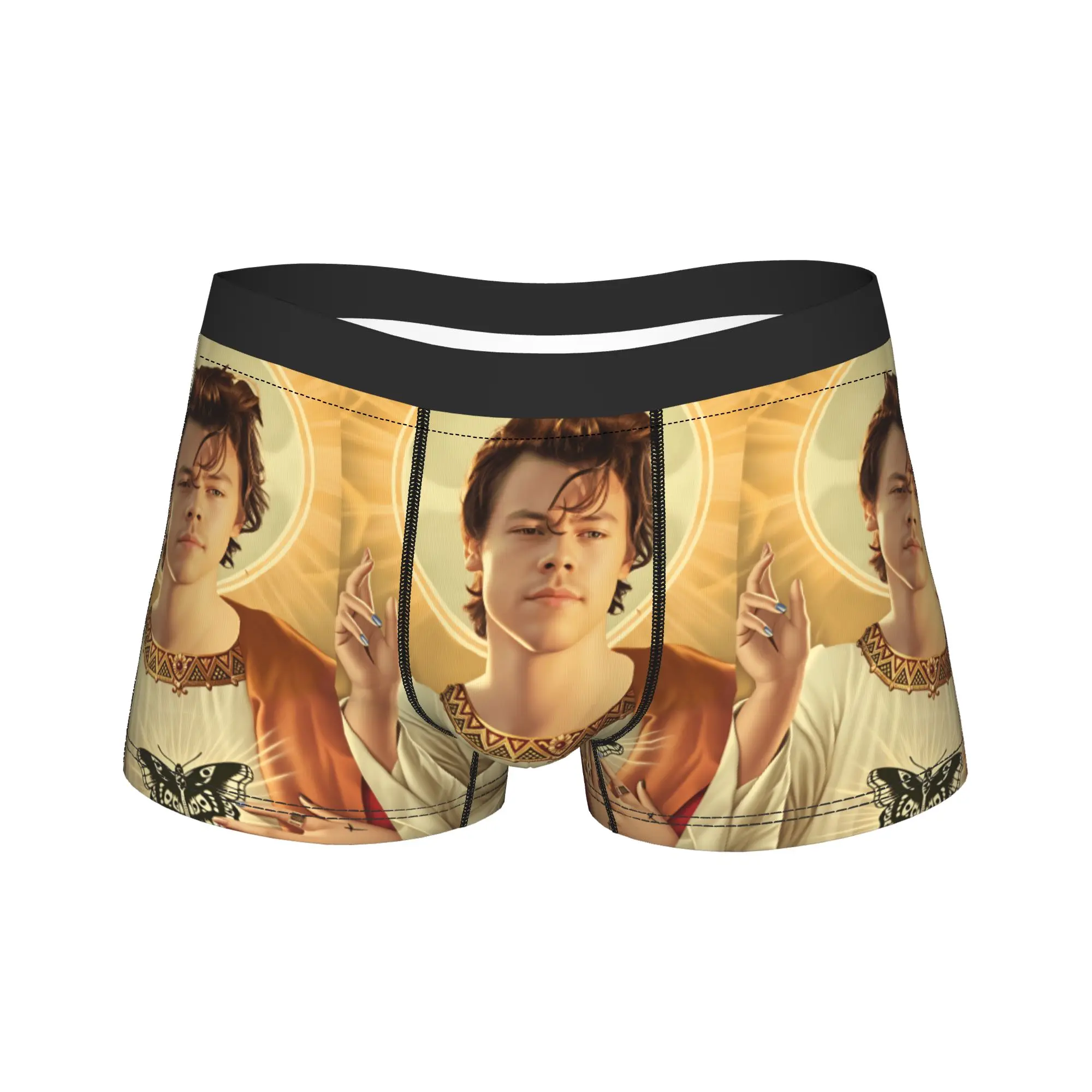 Singer H-Harrys S-Styles Underwear  Men Underpants Print Funny Boxer Shorts Quality Boxer Brief Big Size 2XL