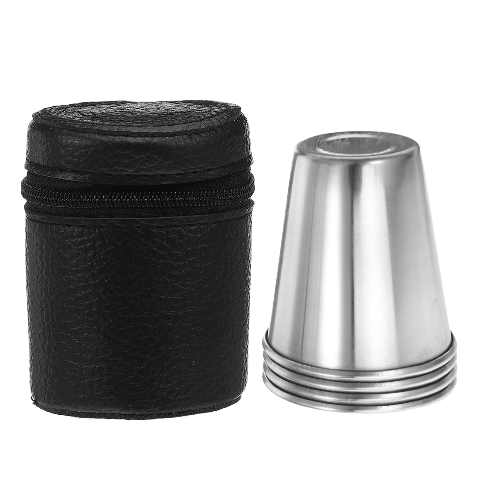 

1 set Stainless Steel Shot Cups Rustproof Smooth No Burrs Easy Clean Stackable Portable For Whiskey Tequila Vodka