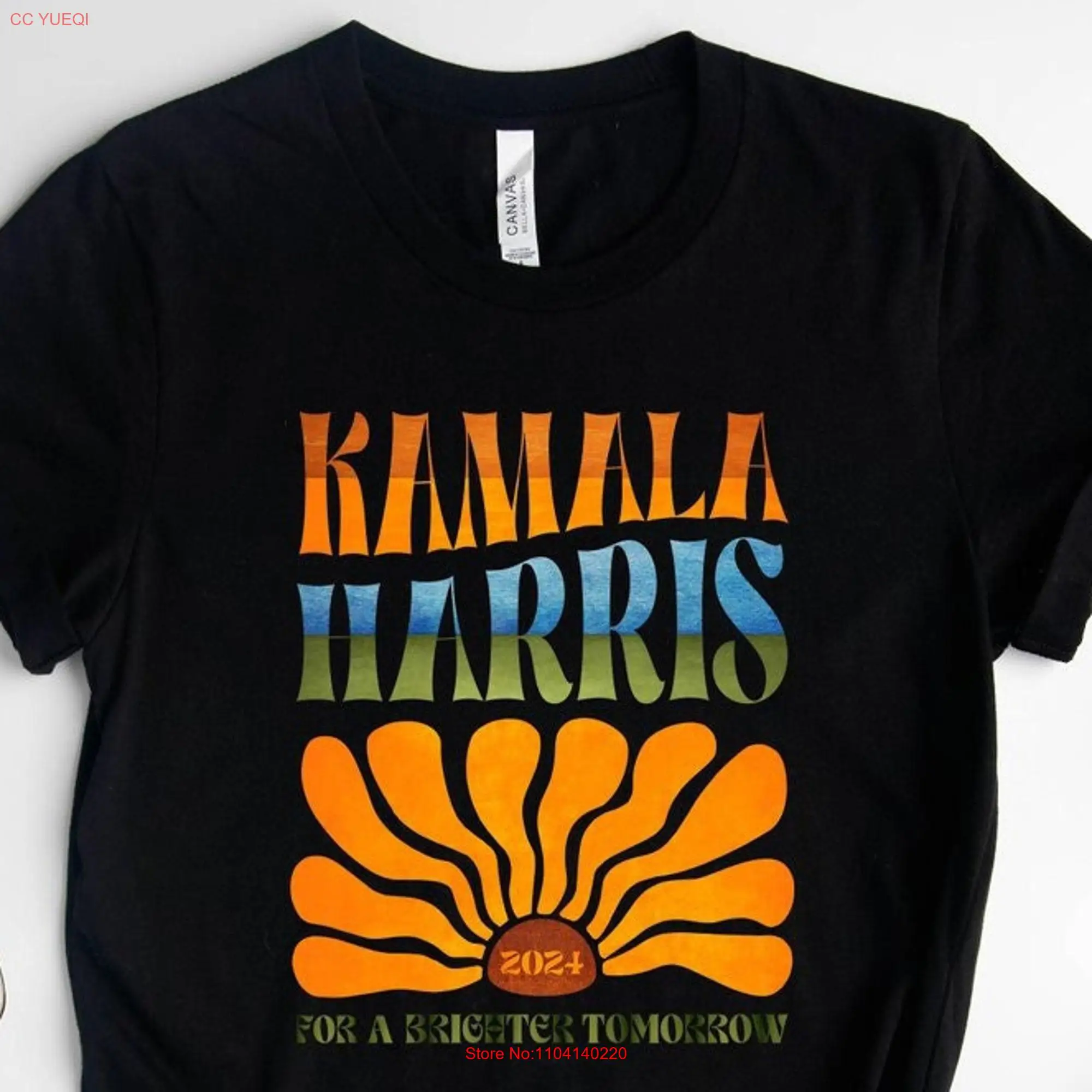 Vote Democrat T Shirt Kamala for PresidenT Election 2024 Harris Brighter Tomorrow long or short sleeves