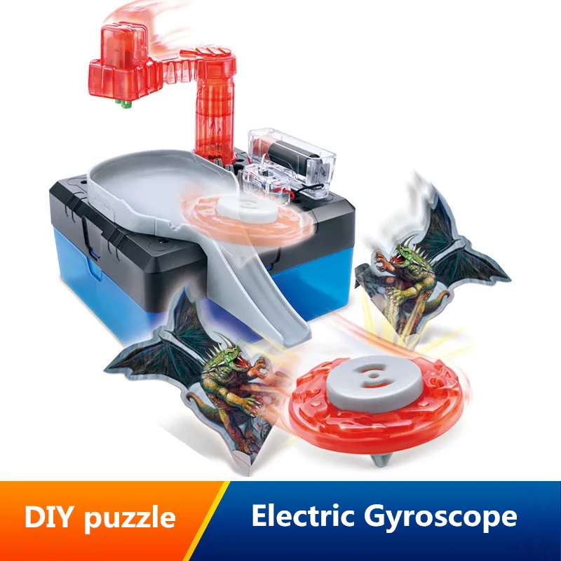 Science Experiment Toy DIY Puzzle Gyroscope Set Balanced Electric Gyroscope Gifts For Children