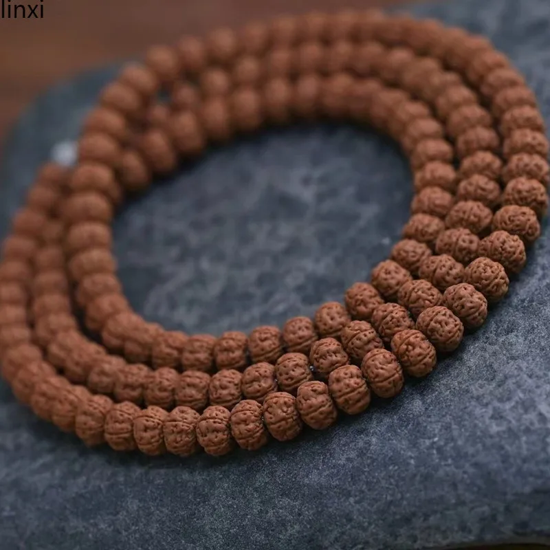 Natural Stake First Generation Old Tree King Flat Thin Double Coiling Pattern Small Vajra Bodhi 10