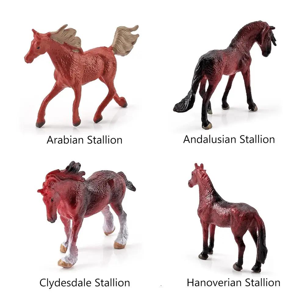 Animal Simulated Static Mini Figures Cake Topper Toy Horse Model