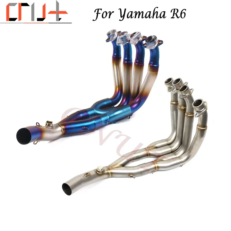 

R6 Full System Exhaust Modified Front Mid Pipe Muffler Stainless titanium For Yamaha YZF R6 YZF-R6 2006 2007 2008 2009 2010-2014