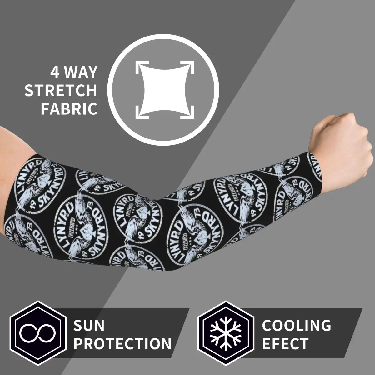 Свободные рукава с логотипом Bird Lynyrd для мужчин и женщин, защита от солнца и ультрафиолета, татуировка, прикрытие для спорта, охлаждение, езда на велосипеде