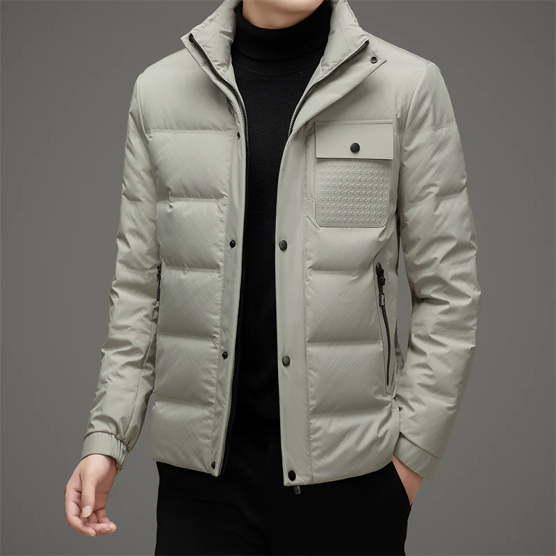 2024 new style Winter Down Jacket Men fashion White Duck Coat Windproof Warm Overcoat Thicken Hooded coat male Clothing