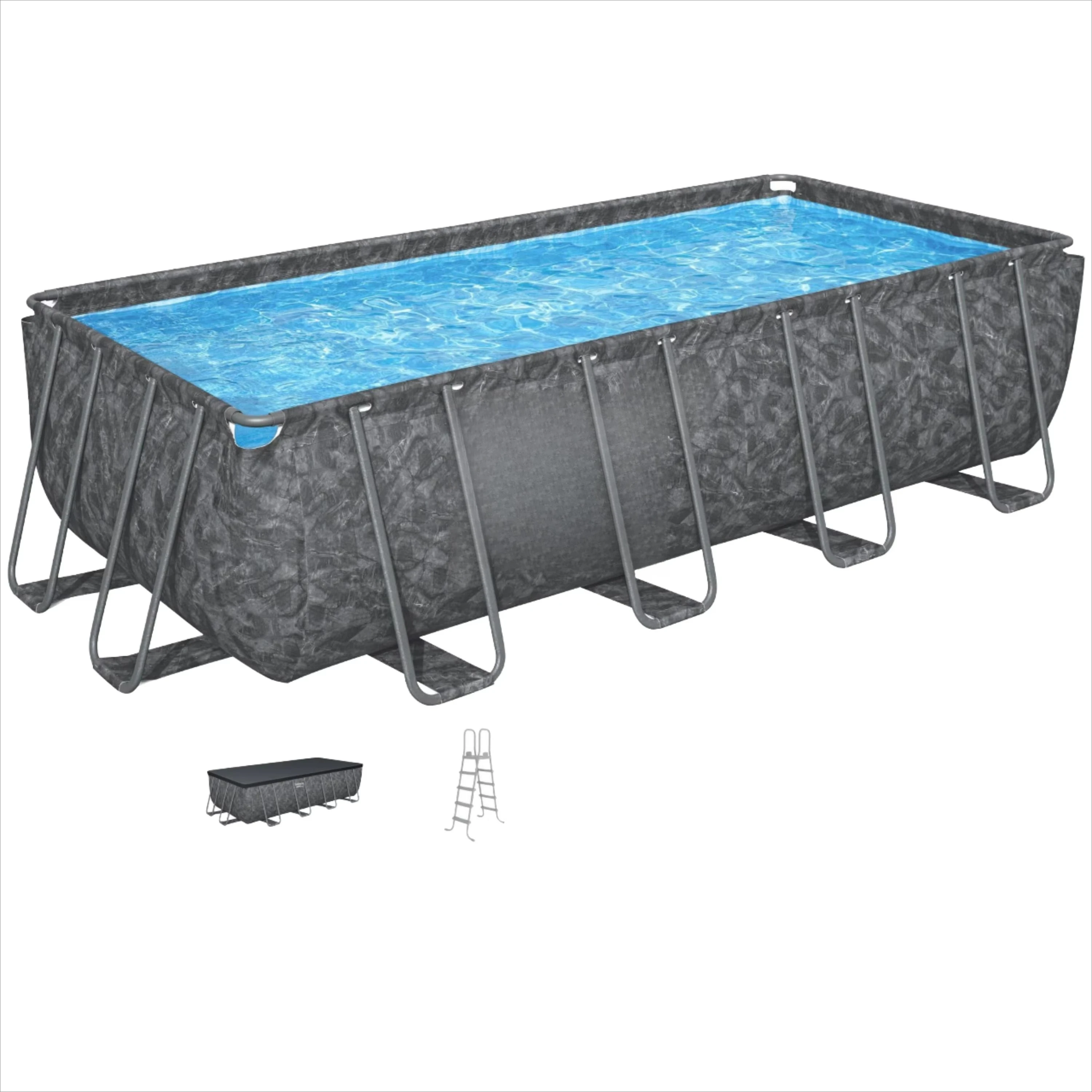 

Suitable for Budweiser 56441 power steel rectangular large adult bracket PVC outdoor above-ground swimming pool set