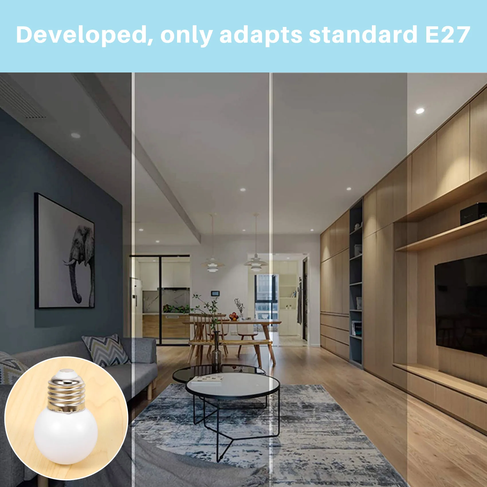 ABZV-E27 LED Light White Bulb Plastic Bulb (0.5W Power, White)