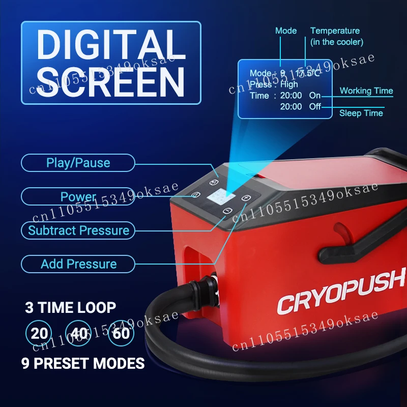 2025 نظام علاج ضغط الجليد الجديد للركبة بالتبريد من CRYOPUSH لإعادة التأهيل البدني لتقويم العظام