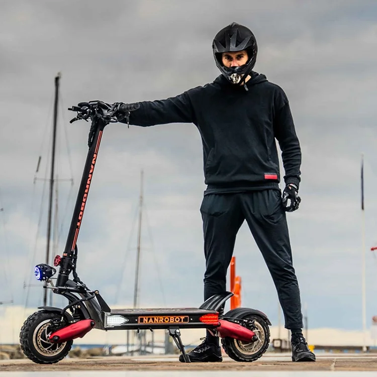 Scooter Eléctrico de doble Motor de alta gama más elogiado NANROBOT LS7 + Scooter Eléctrico Scooter electrónico útil Unisex 60V freno de aceite