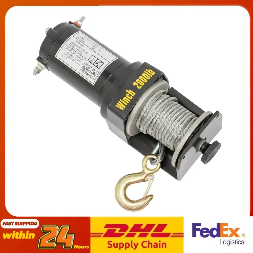 Dispositif de levage électrique DC12V 0,4 kw, charge verticale horizontale de 1984lb, 440lb, pour tout-terrain, ATV, auto-sauvetage dans le sable des marais de neige
