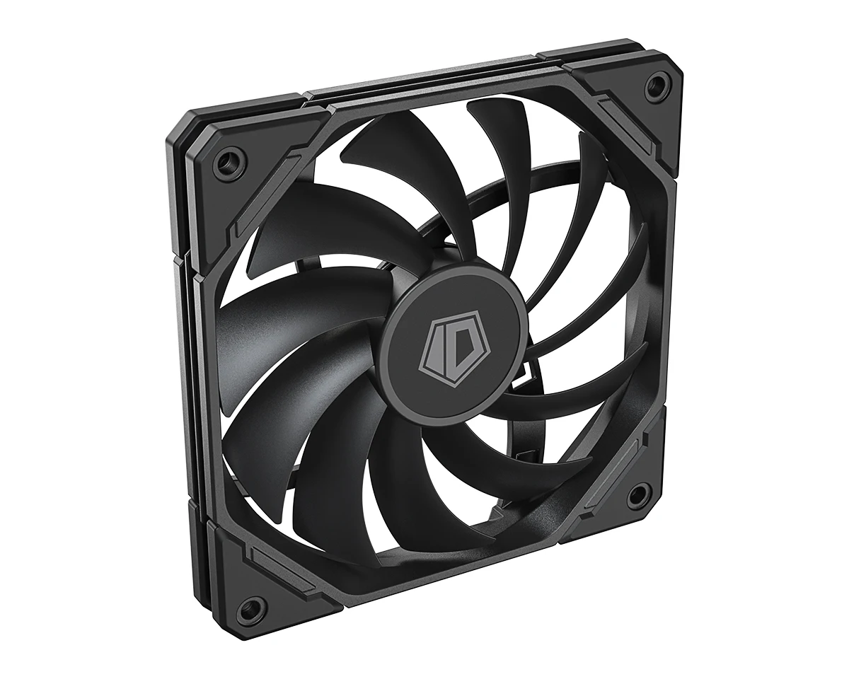 ID-REFROIDISSEMENT TF-12015-K mince profil bas ventilateur de refroidissement 4Pin PWM haute pression d'air, faible bruit et grand débit d'air, pour CPU & GPU & refroidisseur VGA