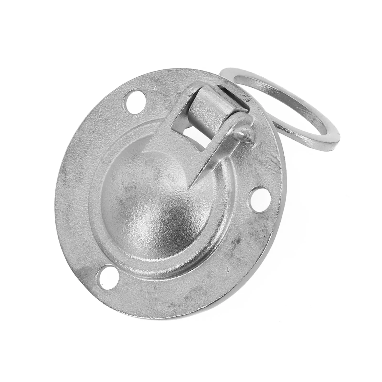 50 مللي متر جولة الفولاذ المقاوم للصدأ حلقة سحب فلوش رفع مقبض خزانة مقابض الأبواب الطابق مشبك قارب يفقس المزالج