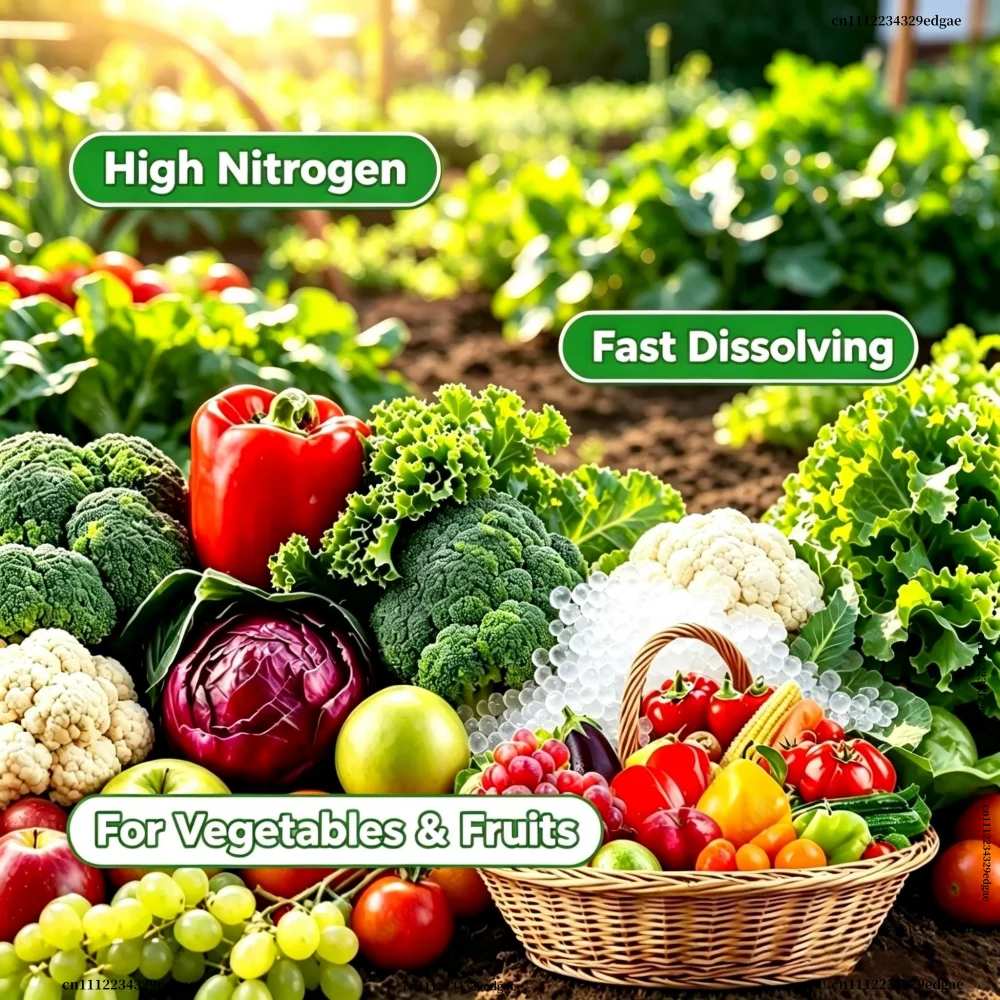 Urea 46-0-0 Nitrogen Fertilizer ≥46.4%, Fast-Acting High Purity Carbamide, Agricultural Garden Plant Soil Fertilize