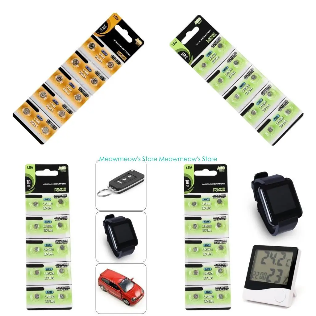 W91A 10PIECES COMPACTAMENTE BOTURAS ALCALINAS BATERIAS CELULA COINA para vários usos