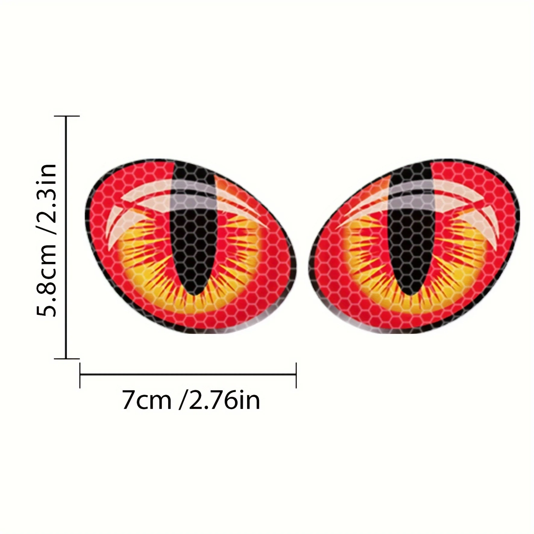 1Pair Cat Eyes Highly Reflective Motorcycles Light Stickers Self-adhesive Night Driving Safety Warning  Motorbike Vinyl Decals