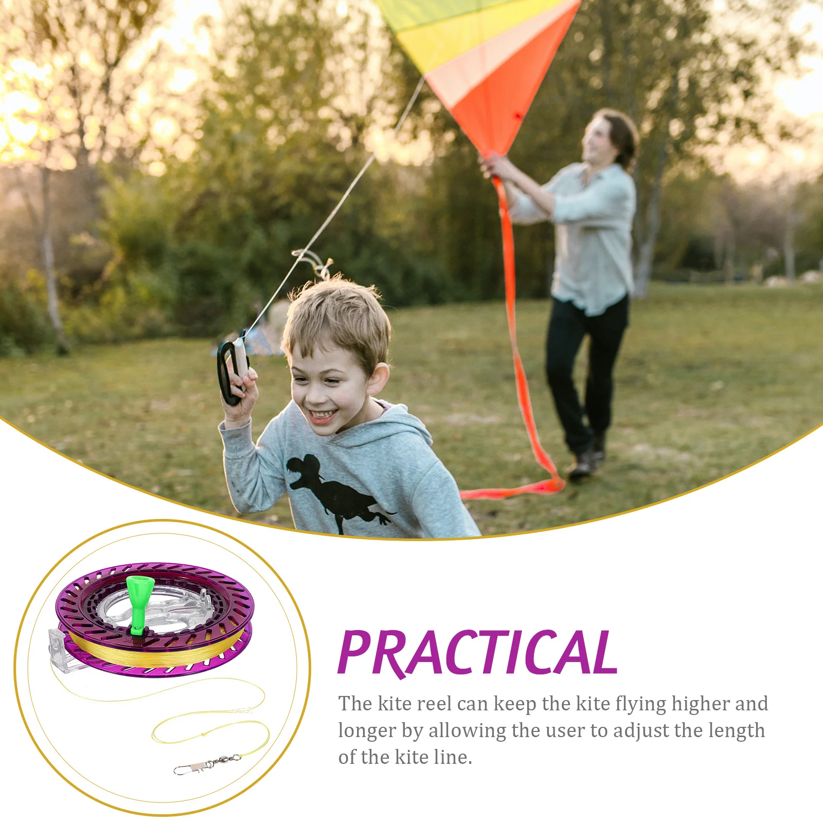 1 Set Anti-Shock Ball Bearing Reel Durable Wind Resistant Spool For Outdoor Kite Flying Kite Accessories Winder Tool Kids Supply