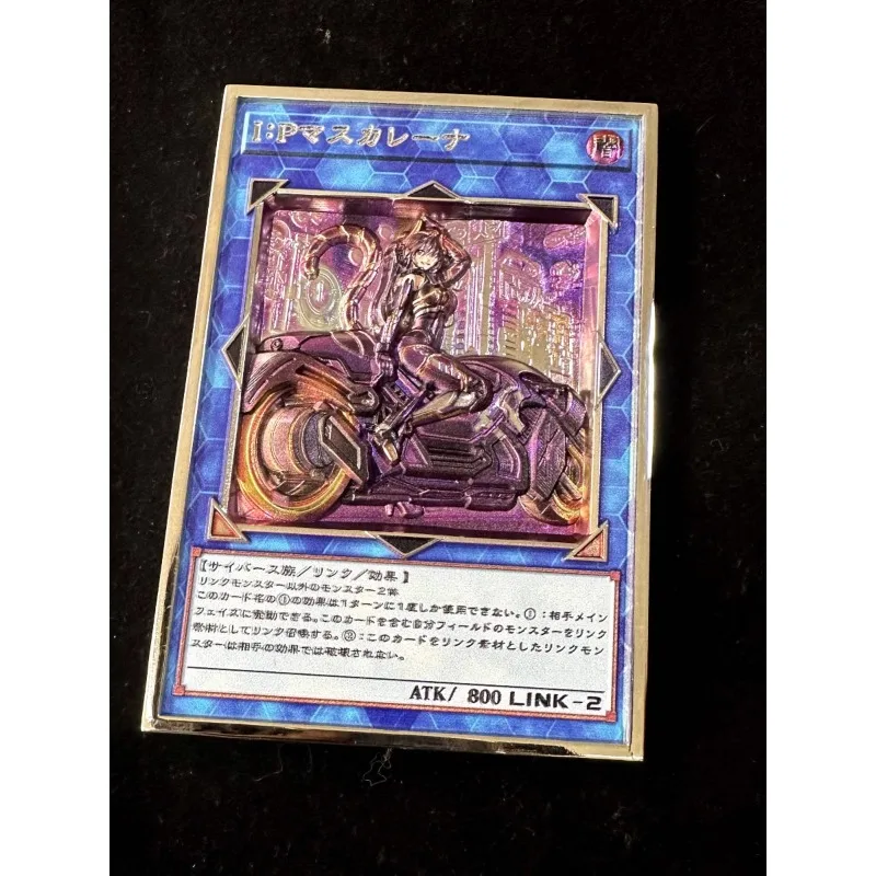 Yu Gi Oh Blue-Eyes White Dragon Ritual Sanctuary DIY Color Three-dimensional Metal Card Anime Classics Game Collection Cards Toy