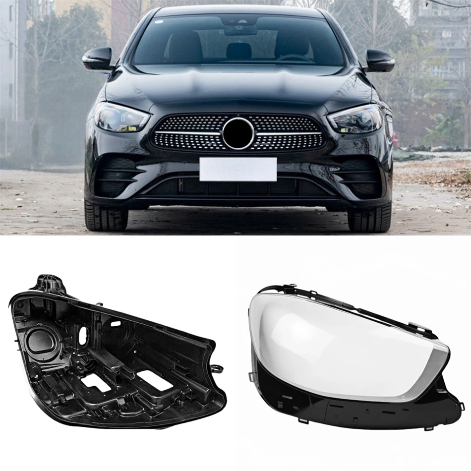

For Mercedes Benz E Class W213 2021 2022 2023 Car Accsesories Base Head Lamp Shell Light Bulb Holder Glass replacement