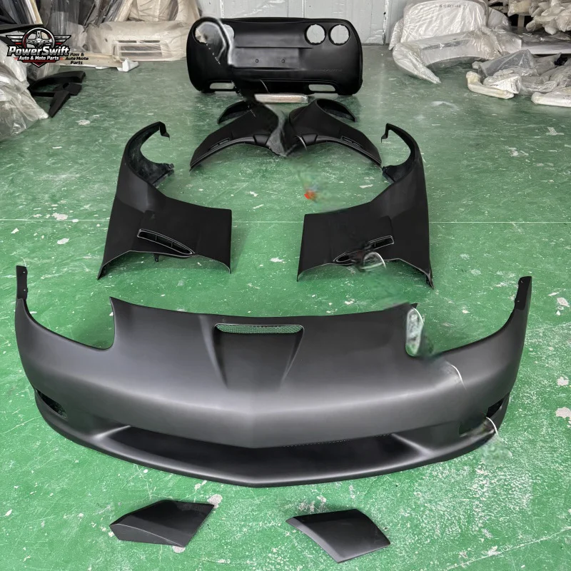 

Suitable for Chevrolet Corvette C6 Z06 with Accessories 3PCS Bumper Large Surround Front Face