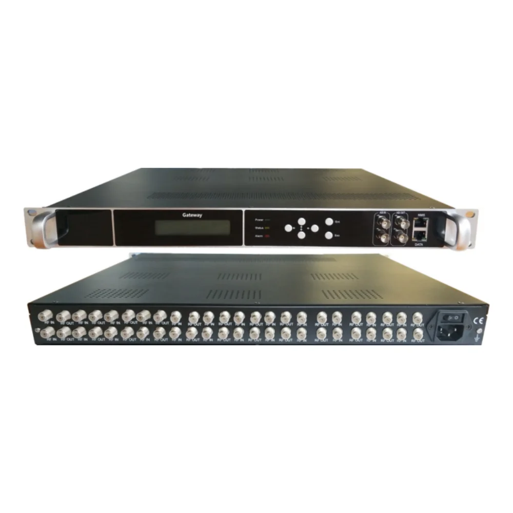 24 Ports DVB-S DVB-S2 DVB-S2X Tuner to IP SRT HLS RTMP HTTP RTSP Gateway