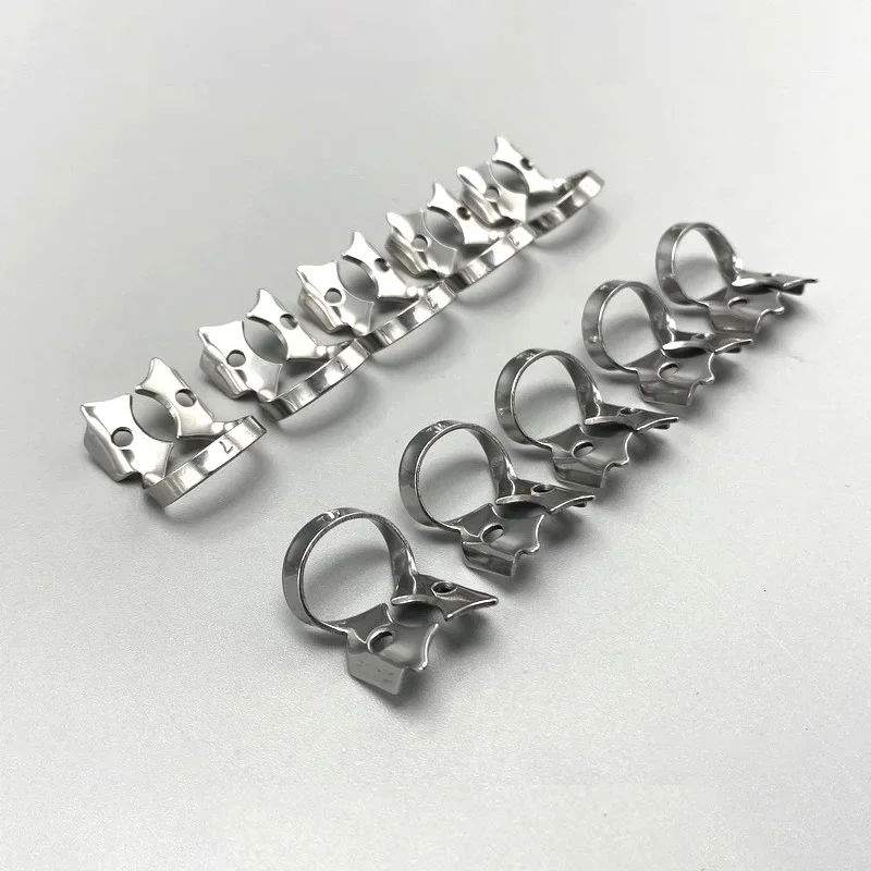 1pcs Dental Rubber Dam Clamps Endodontic Restorative Barrier Clips Frame Holder Molar Teeth Stainless Steel Oral Materials