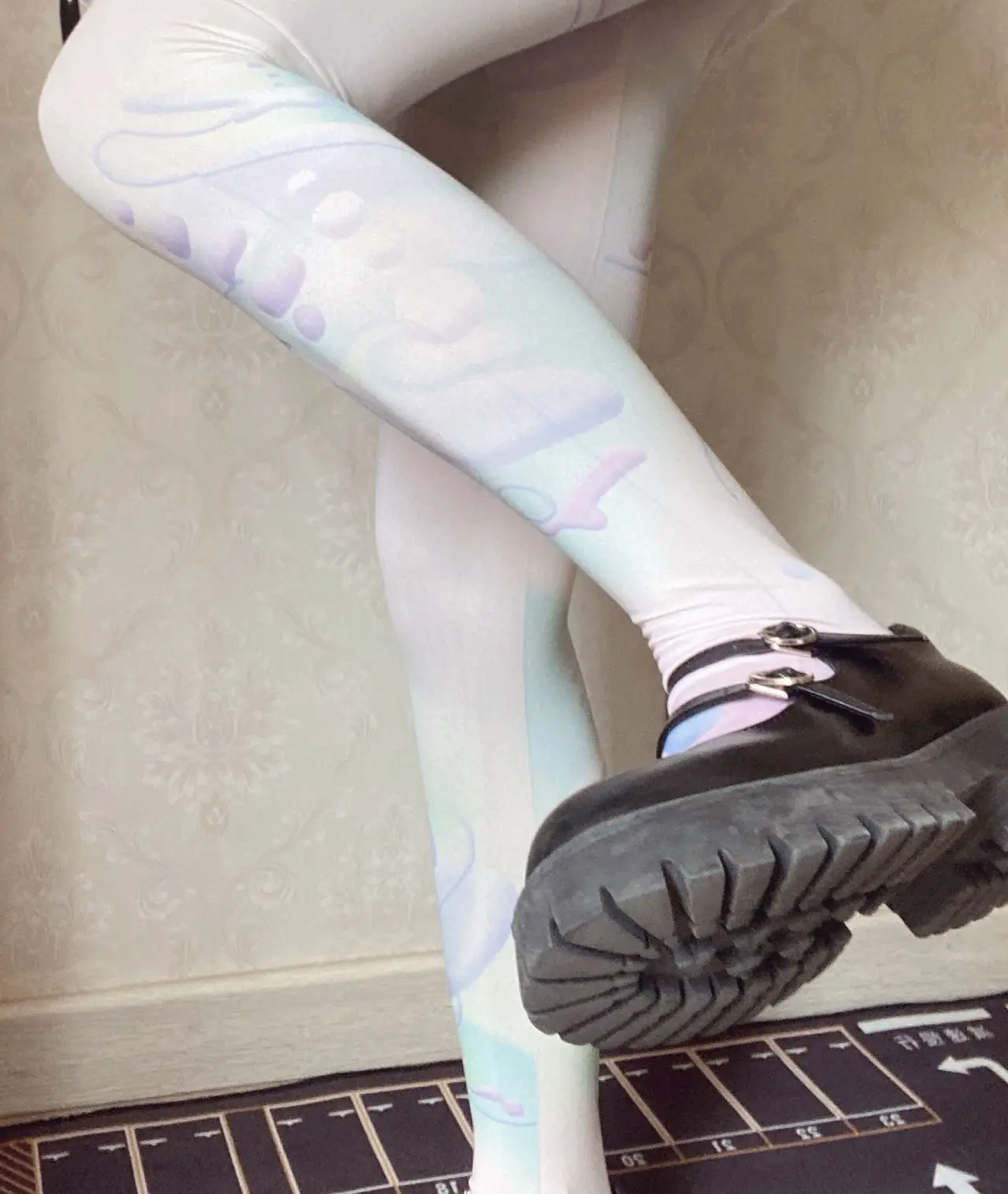 Lolita Style Sexy Tights Leggings for Women Sweet Printed Female Spring Autumn Hosiery Japanese Style White Stockings for Lady