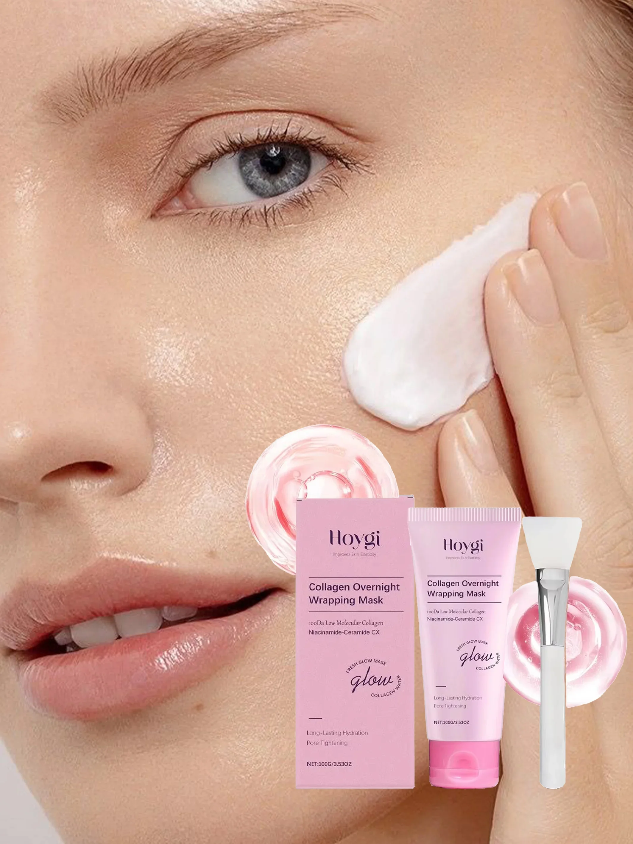 

Hyaluronic Acid Peel Off Mask Anti-Aging Barrier Repair Tightening Effect Elasticity Boost Moisturizing Shrink Pores Face Mask