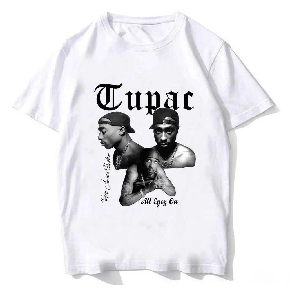 Tupac 2pac Pure Cotton EU size top streetwear graphic harajuku men tshirt harajuku comic Japanese man clothing