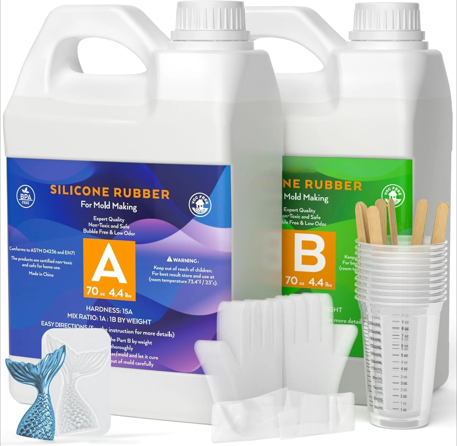 Soap Making Ratios - Nicpro 4L siliconen gietvormen kit, 15A