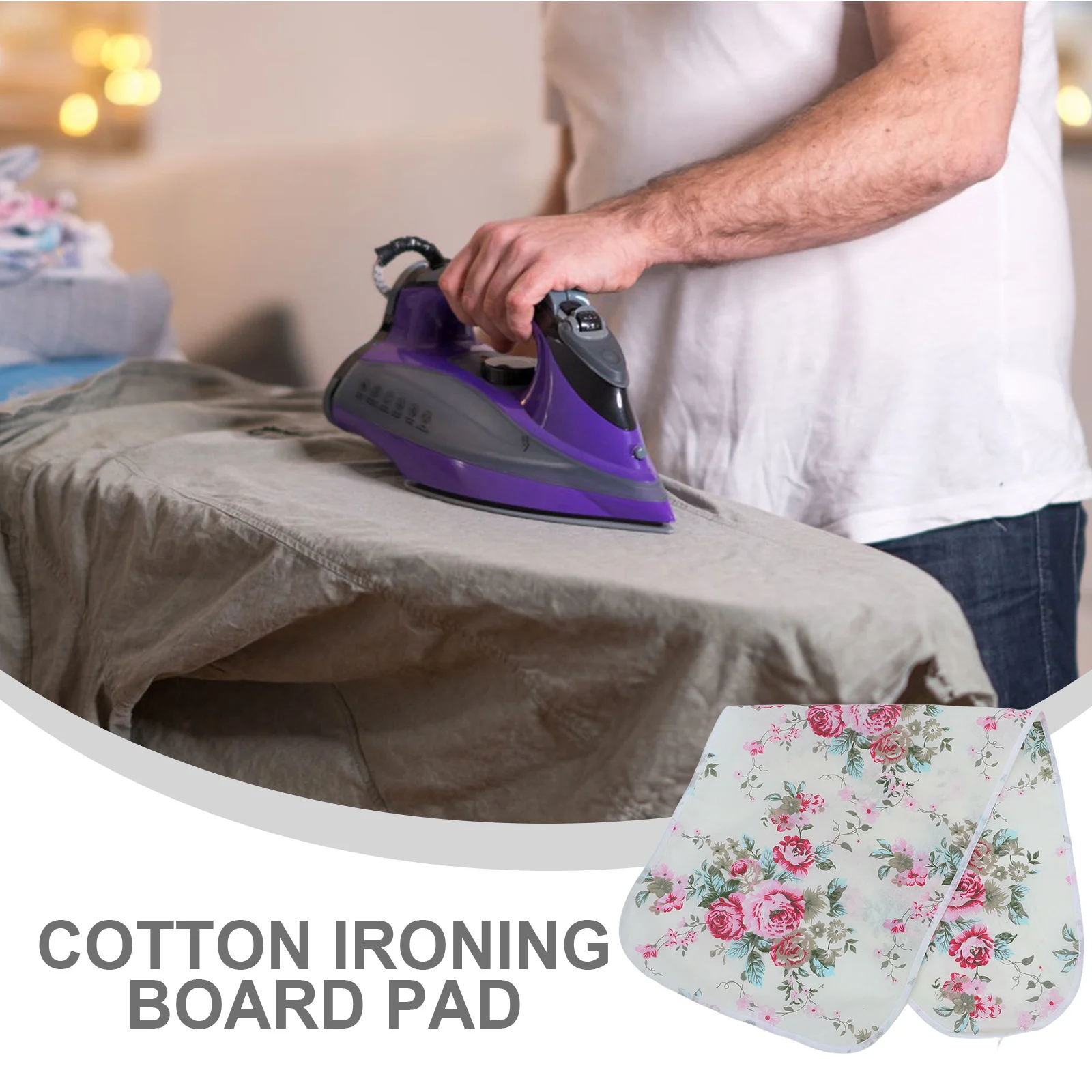 

Ironing Board Cover Full Coverage Heat Resistant Non-Slips Fabric Wide Stain Resistant Protective Sleeve For Home Ironing