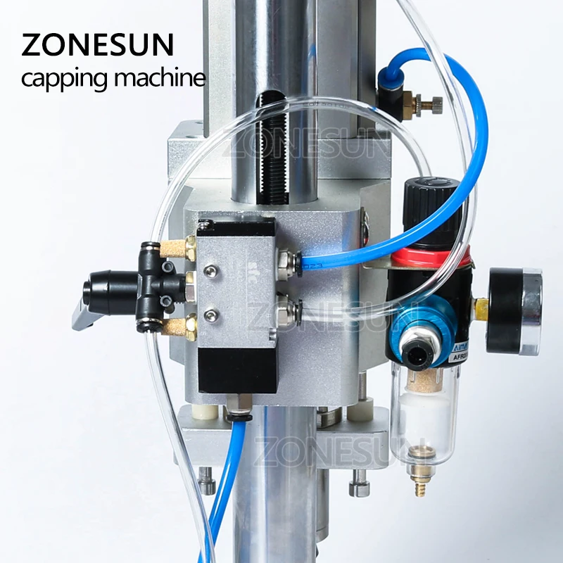 ZONESUN Pneumatic Capping Machine Liquid Solution Bottle Aluminum Metal Plastic Vial Capper Crimper